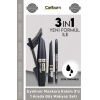 #Kozmetik Siyah Suya Dayanıklı Dolgun Kalıcı Eyeliner Maskara Kalem 3ü 1 Arada Göz Makyajı Seti