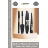 #Kozmetik Siyah Suya Dayanıklı Dolgun Kalıcı Eyeliner Maskara Kalem 3ü 1 Arada Göz Makyajı Seti