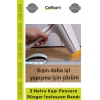 #Bant Yapışkanlı Şeffaf EPDM Silikon Sızdırmazlık Fitil 3 Metre Kapı Pencere Rüzgar İzolasyon Bandı