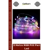 #PeriLed Renkli Dekoratif Bakır Tel Işıklandırma Yılbaşı Süsleme 3 Metre RGB Pilli Peri Led