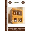 #KediEvi Dekoratif Modern Lüks Sağlam Kedi Yuvası Ahşap İ Katlı Tırmalamalı Kedi Oyun Evi
