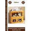 #KediEvi Dekoratif Modern Lüks Sağlam Kedi Yuvası Ahşap İ Katlı Tırmalamalı Kedi Oyun Evi