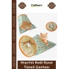 #KediOyuncağı İnteraktif Katlanabilir Peluş Fare Oyuncaklı Kirpi Hışırtılı Kedi Oyun Tüneli Çantası