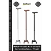 #Baston Ortopedik Medikal Alüminyum Sağlam Metal 4 Ayaklı Ayarlanabilir Destek Bastonu T Saplı