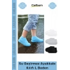 Özel Üretim Silikon Kaymaz Dayanıklı Esnek Yıkanabilir Gri Siyah Su Geçirmez Ayakkabı Kılıfı L Beden
