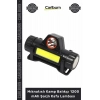 #KafaLambası Powerled SMD Beyaz Parlak Oynar Mıknatıslı Kamp Balıkçı 1200 mAh Şarjlı Kafa Lambası