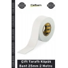 #Bant Güçlü Yapışkanlı Montaj Mukavemetli Pürüzsüz Çift Taraflı Köpük Bant 25mm 2 Metre - 1 Adet