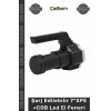 #ElFeneri ABS 5 Mod USB Şarj Göstergeli Şarj Edilebilir 7XPE +COB Led El Feneri