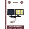 #Solar Aydınlatma 120 Cob Led Solar Panelli Sensörlü Uzaktan Kumandalı 3 Modlu Duvar Lambası