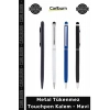 #Kalem Promosyon Baskılı Şık Kurumsal Hediye Dokunmatik Metal Tükenmez Touchpen Kalem Mavi