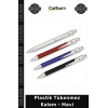 #Kalem Logo Baskılı Promosyon Ergonomik Kaliteli Ofis Kurumsal Plastik Tükenmez Kalem Mavi