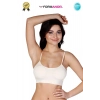 #Büstiyer Dikişsiz Seamless Kadın Esnek Yumuşak Kumaş İp Askılı Pedsiz Spor Büstiyer - 4 Adet