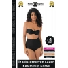 #Korse İz Yapmayan 2 Beden Küçülten Kaymaz Toparlayıcı Lazer Kesim Slip Korse - 4 Adet