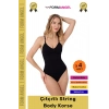 #Korse İz Bırakmayan Kaymaz Seamless Toparlayıcı Dikişsiz Kadın Çıtçıtlı String Body Korse - 4 Adet
