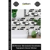 Özel Üretim 30x30 Mutfak Banyo Panel Tuğla 3D Mermer Görünümlü Kendinden Yapışkanlı Duvar Sticker