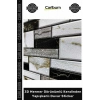 Özel Üretim 30x30 Mutfak Banyo Panel Tuğla 3D Mermer Görünümlü Kendinden Yapışkanlı Duvar Sticker