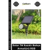 Özel Üretim Dış Mekan Güneş Enerjili LED Peyzaj Aydınlatma Şık Solar 7W Kazıklı Bahçe Armatürü RGB