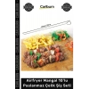 #ŞişSeti Kaliteli Fırın Izgara Kamp Kebap Airfryer Mangal 10lu Paslanmaz Çelik Şiş Seti 20 cm