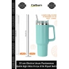 #PipetSeti Termos Bardak Ekolojik 31 cm Ekstra Uzun Paslanmaz Çelik Eğri Düz Fırça 3lü Pipet Seti