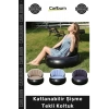 #Koltuk Kadife Dokulu Ergonomik Konforlu Kamp Bahçe Portatif Katlanabilir Şişme Tekli Koltuk