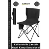 #KampSandalyesi Konforlu Ergonomik Metal Profil Oxford Kumaş Katlanabilir Çantalı Cepli Kamp Sandalyesi