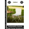 #KampSandalyesi Konforlu Ergonomik Metal Profil Oxford Kumaş Katlanabilir Çantalı Cepli Kamp Sandalyesi