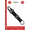 Özel Üretim Outdoor Taktik Paracord Kamp Dağcılık Pusulalı Şemsiye Halat Tırmanma Anahtarlığı Siyah