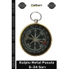 #Pusula Paslanmaz Çelik Dayanıklı Su Geçirmez Hassas Kamp Pusula Kulplu Metal Pusula G34 Sarı