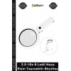 #Büyüteç Işıklı Usb Şarj Edilebilir Katlanabilir 3.5-10x 8 Ledli Masa Elçin Taşınabilir Büyüteç