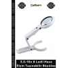 #Büyüteç Işıklı Usb Şarj Edilebilir Katlanabilir 3.5-10x 8 Ledli Masa Elçin Taşınabilir Büyüteç