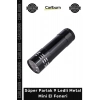 #ElFeneri Kaliteli Alüminyum Gövdeli Güçlü Zenon Işıklı Süper Parlak 9 Ledli Metal Mini El Feneri