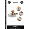 #Press Profesyonel Metal Köfte Şekillendirici Ahşap Saplı Dayanıklı Kalıp 10 cm Hamburger Press