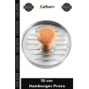 #Press Profesyonel Metal Köfte Şekillendirici Ahşap Saplı Dayanıklı Kalıp 10 cm Hamburger Press