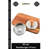 #Press Profesyonel Metal Köfte Şekillendirici Ahşap Saplı Dayanıklı Kalıp 10 cm Hamburger Press