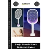 #Raket UV Mor Işık 5W Güçlü USB Şarjlı Sivrisinek Kovucu Taşınabilir Şarjlı Standlı Sinek Öldürücü Raket