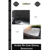 #OtoGüneşlik Isı Geçirmez 140x80cm 10 Telli Titanyum Gümüş Kaplama Çelik Araba Ön Cam Güneş Şemsiyesi
