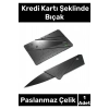 Özel Üretim Paslanmaz Çelik Cüzdan Tipi Kompakt Portatif Av Kamp Katlanabilir Kart Şeklinde Bıçak