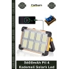 #SolarLed Güçlü Kamp Feneri Şarjlı Taşınabilir Süper Aydınlatma 3600MAH Pil 4 Kademeli Solarlı Led
