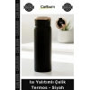 #Termos Paslanmaz Vakumlu Çift Katmanlı Sızdırmaz Isı Yalıtımlı Dayanıklı Şık Mat Çelik Termos Siyah