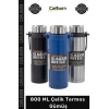 #Termos Paslanmaz Çift Katmanlı Isı Yalıtımlı Vakumlu Sızdırmaz Kaliteli 800 ML Çelik Termos Gümüş