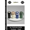 #Termos Sızdırmaz Vakumlu Isı Yalıtımlı Paslanmaz Outdoor Kamp Piknik Plaj Seyahat Matara Şık Çelik Termos Yeşil