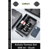 #Termos 304 Paslanmaz Çelik Isı Yalıtımlı Kaydırmaz Taban Modern Hediye Kutulu Termos Set 500 ml