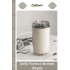 #Termos Sızdırmaz Isı Yalıtımlı Paslanmaz Vakumlu Dayanıklı Kaliteli Çelik Termos Bardak Beyaz