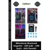 #Hoparlör Karaoke Parti Ses Mikrofonlu Bluetooth Hoparlör LED Işıklı USB Şarjlı AUX Destekli
