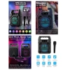 #Hoparlör Karaoke Parti Ses Mikrofonlu Bluetooth Hoparlör LED Işıklı USB Şarjlı AUX Destekli