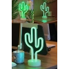 Özel Üretim Şık Yeşil Kaktüs Model Neon Led Işıklı Masa Lambası Dekoratif Aydınlatma Gece Lambası