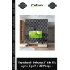 #Ayna Modern Şık Kırılmaz Duvar Dekoru Yapışkanlı Dekoratif Akrilik Ayna Siyah 32 Parça