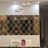 #Ayna Modern Şık Kırılmaz Duvar Dekoru Yapışkanlı Dekoratif Akrilik Ayna Siyah 32 Parça