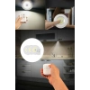 Özel Üretim Mutfak Banyo Pilli Gece Işığı Seti Uzaktan Kumandalı Yapışkanlı 3lü Led Spot Lamba