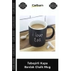 Özel Üretim Kara Tahta Tasarım Hediye Yazılabilir Seramik Ofis Ev Tebeşirli Kupa Bardak Chalk Mug